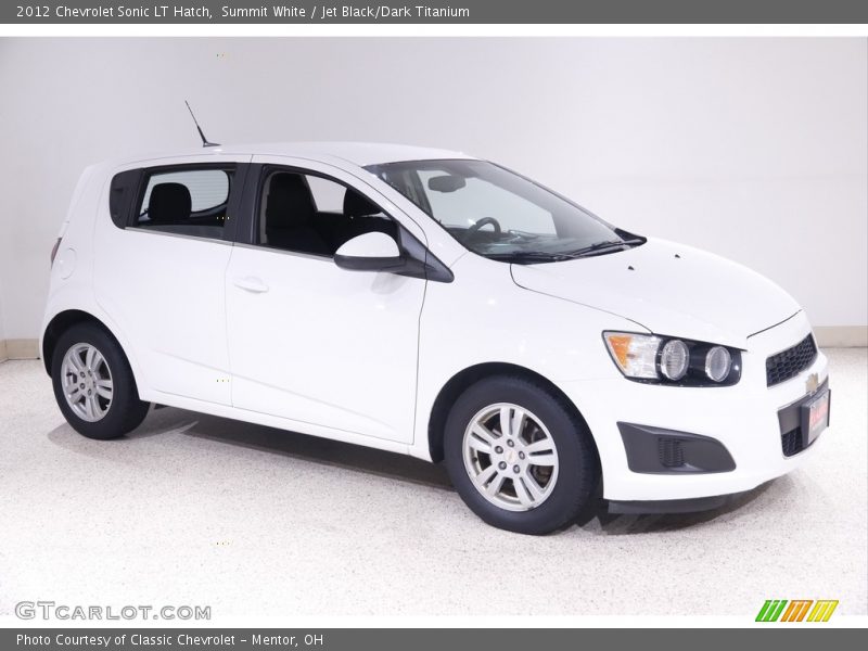 Summit White / Jet Black/Dark Titanium 2012 Chevrolet Sonic LT Hatch