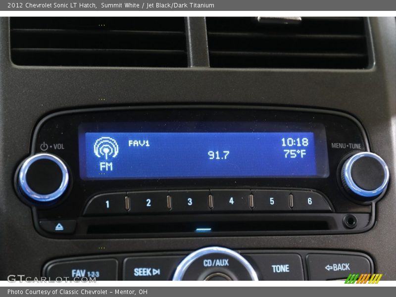 Summit White / Jet Black/Dark Titanium 2012 Chevrolet Sonic LT Hatch