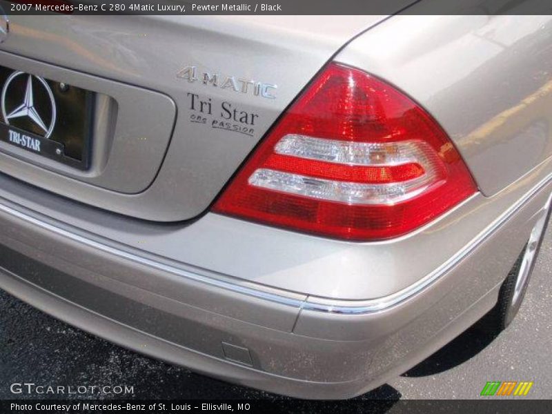 Pewter Metallic / Black 2007 Mercedes-Benz C 280 4Matic Luxury