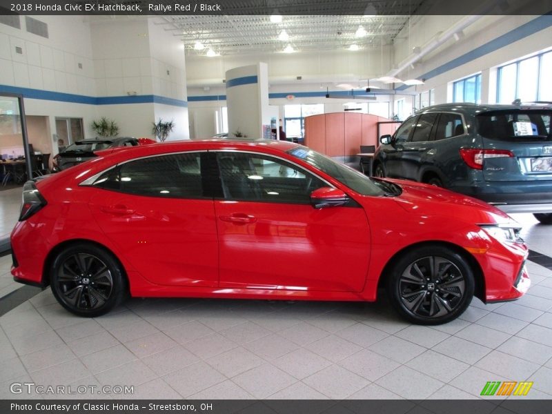 Rallye Red / Black 2018 Honda Civic EX Hatchback