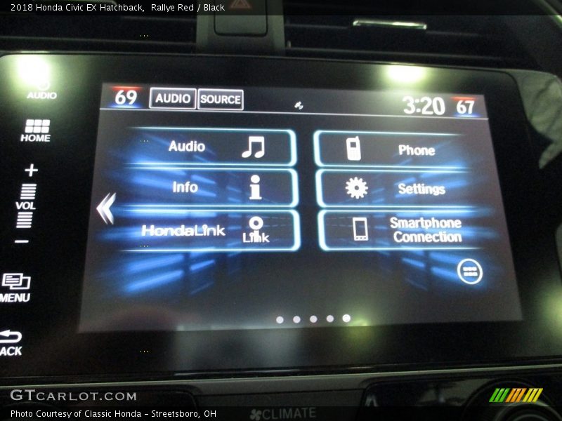 Rallye Red / Black 2018 Honda Civic EX Hatchback