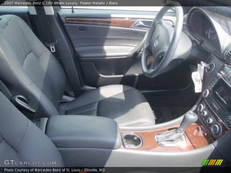 Pewter Metallic / Black 2007 Mercedes-Benz C 280 4Matic Luxury