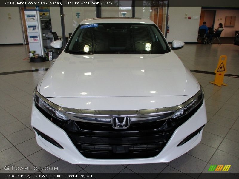 Platinum White Pearl / Black 2018 Honda Accord EX-L Sedan