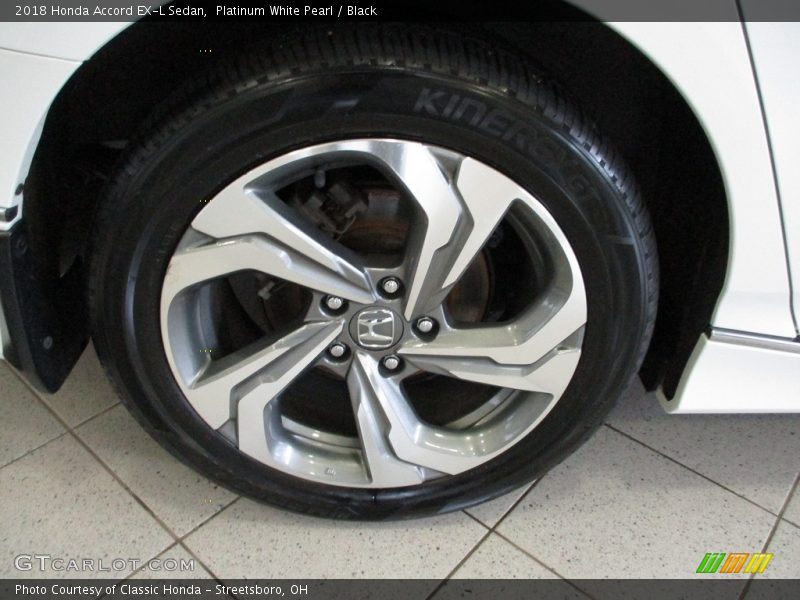 Platinum White Pearl / Black 2018 Honda Accord EX-L Sedan