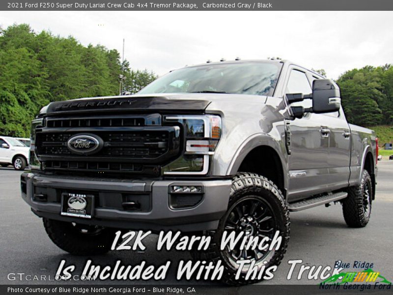 Carbonized Gray / Black 2021 Ford F250 Super Duty Lariat Crew Cab 4x4 Tremor Package