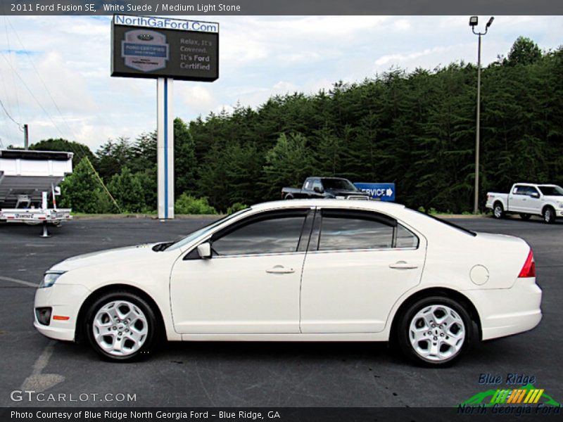 White Suede / Medium Light Stone 2011 Ford Fusion SE