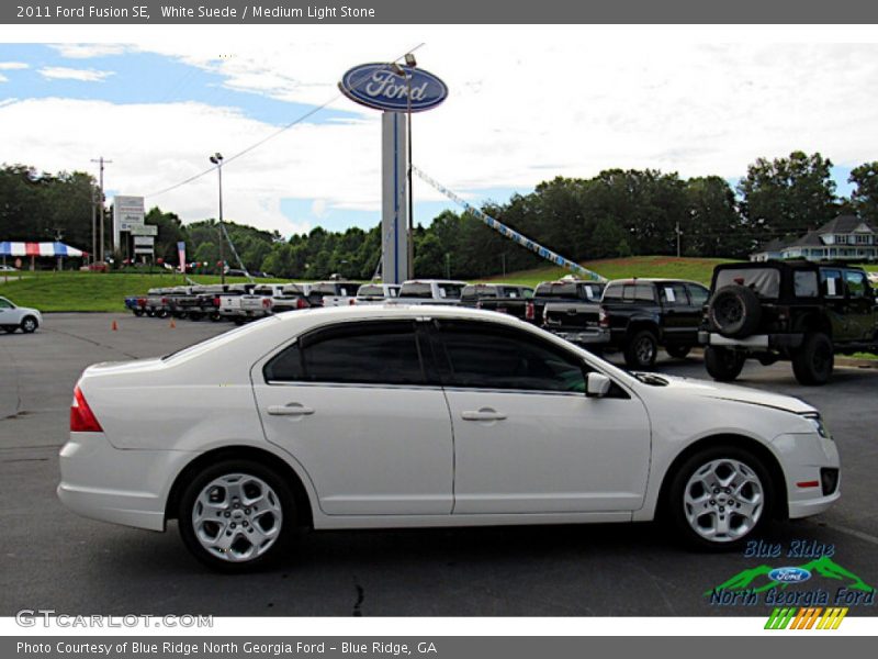 White Suede / Medium Light Stone 2011 Ford Fusion SE