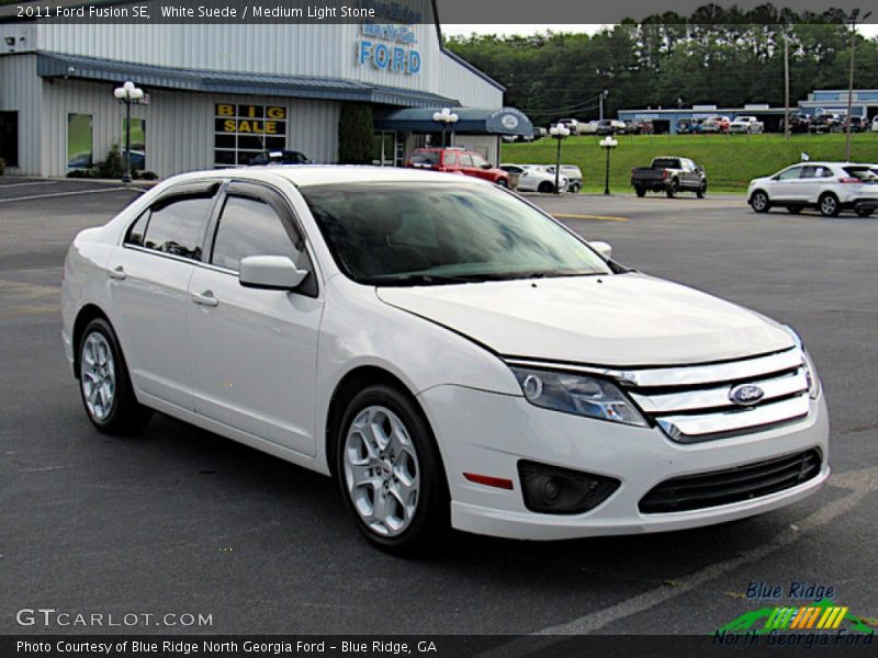 White Suede / Medium Light Stone 2011 Ford Fusion SE