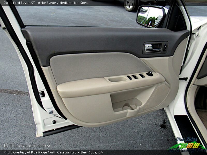 White Suede / Medium Light Stone 2011 Ford Fusion SE