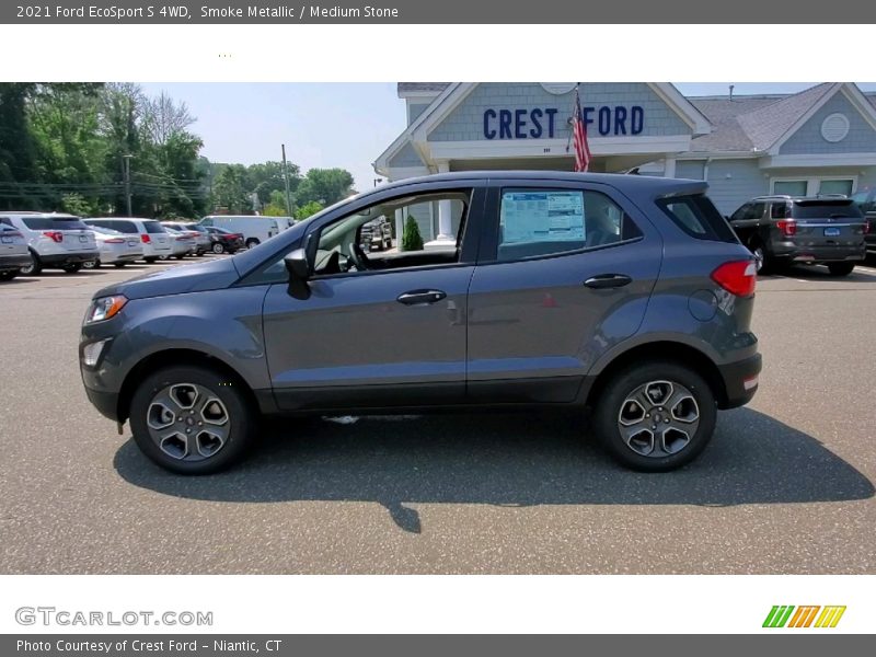 Smoke Metallic / Medium Stone 2021 Ford EcoSport S 4WD