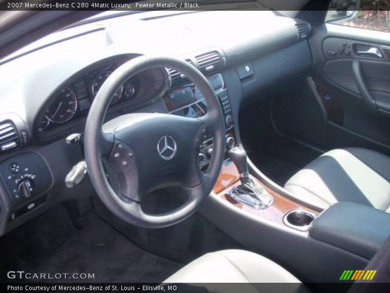 Pewter Metallic / Black 2007 Mercedes-Benz C 280 4Matic Luxury