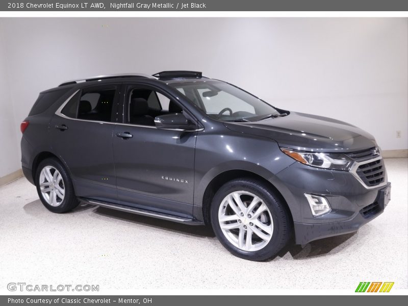 Nightfall Gray Metallic / Jet Black 2018 Chevrolet Equinox LT AWD