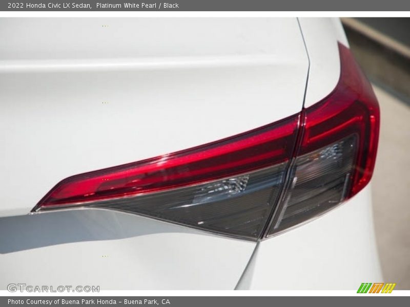 Platinum White Pearl / Black 2022 Honda Civic LX Sedan
