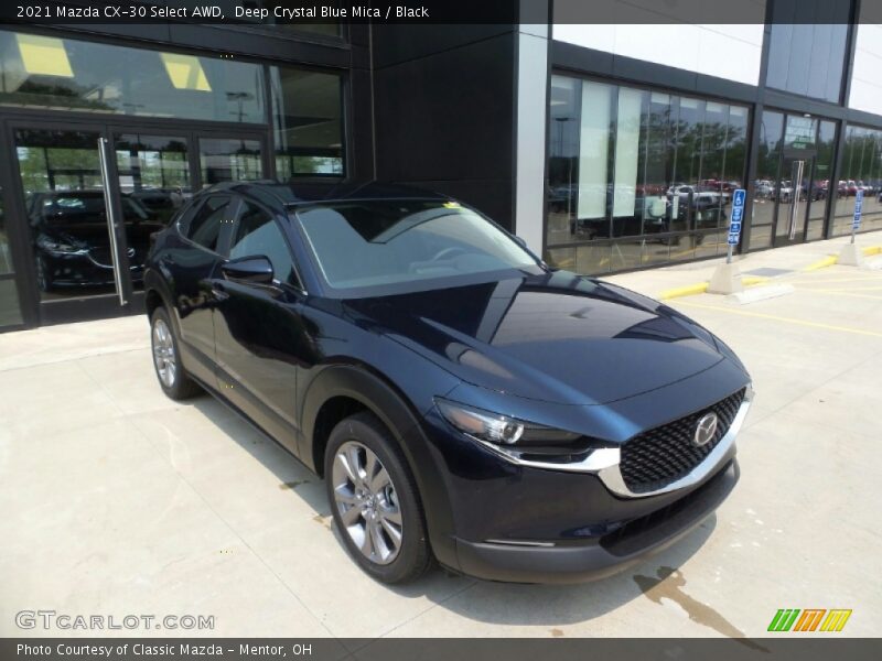 Deep Crystal Blue Mica / Black 2021 Mazda CX-30 Select AWD