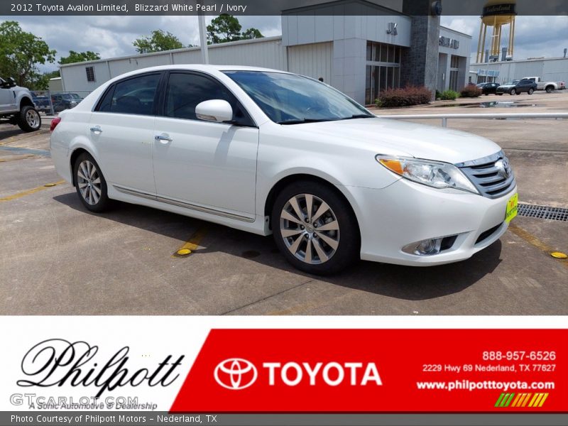 Blizzard White Pearl / Ivory 2012 Toyota Avalon Limited