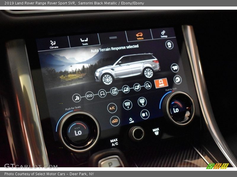 Controls of 2019 Range Rover Sport SVR
