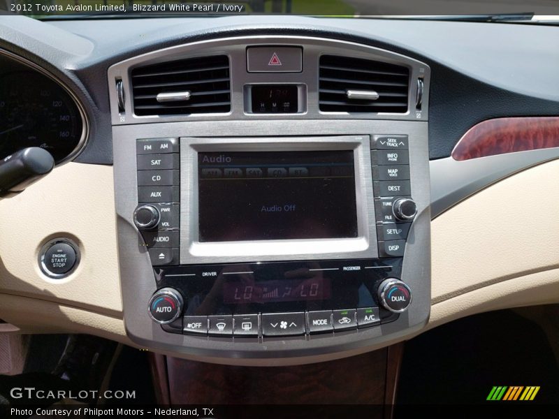 Blizzard White Pearl / Ivory 2012 Toyota Avalon Limited