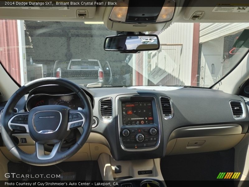 Brilliant Black Crystal Pearl / Black 2014 Dodge Durango SXT