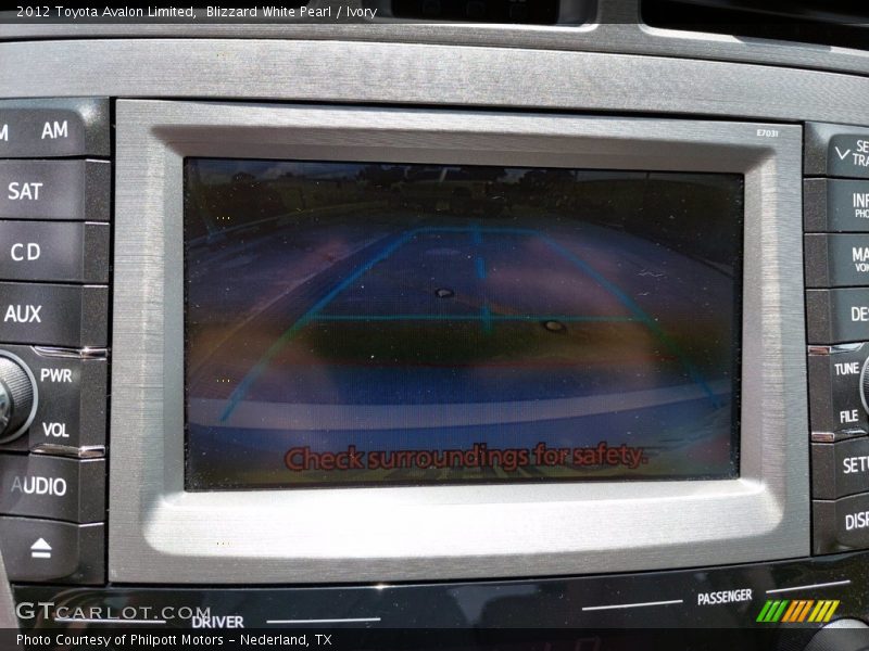 Blizzard White Pearl / Ivory 2012 Toyota Avalon Limited