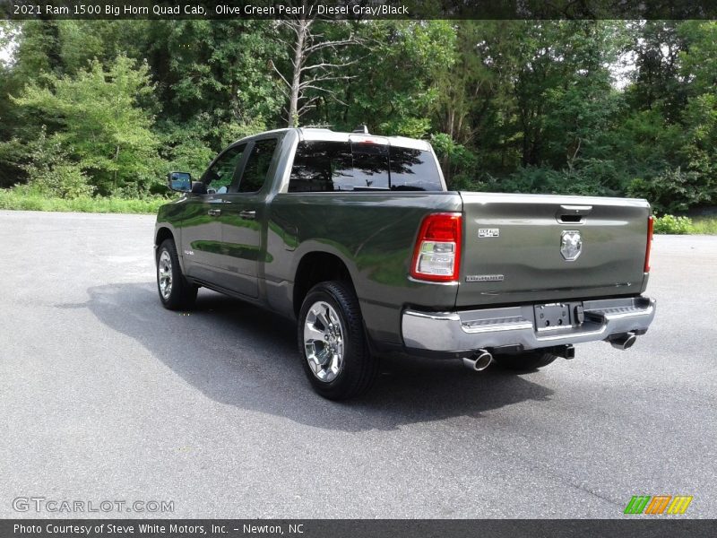 Olive Green Pearl / Diesel Gray/Black 2021 Ram 1500 Big Horn Quad Cab