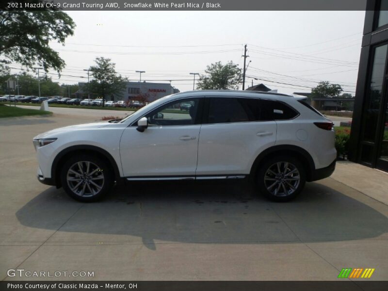 Snowflake White Pearl Mica / Black 2021 Mazda CX-9 Grand Touring AWD