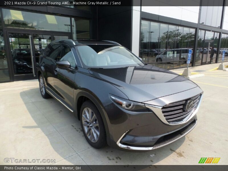 Machine Gray Metallic / Sand 2021 Mazda CX-9 Grand Touring AWD