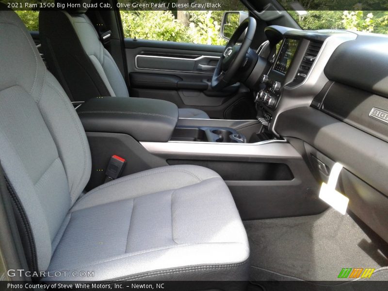 Olive Green Pearl / Diesel Gray/Black 2021 Ram 1500 Big Horn Quad Cab
