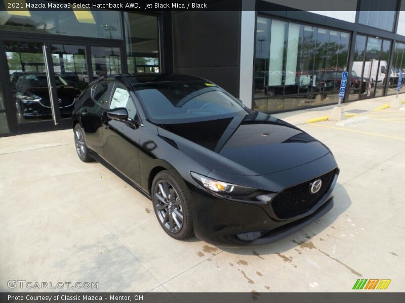 Jet Black Mica / Black 2021 Mazda Mazda3 Select Hatchback AWD