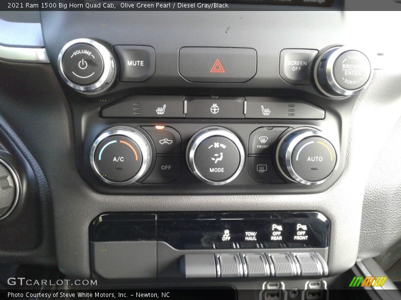 Olive Green Pearl / Diesel Gray/Black 2021 Ram 1500 Big Horn Quad Cab