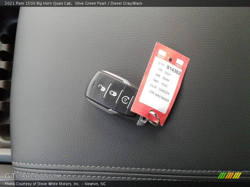 Olive Green Pearl / Diesel Gray/Black 2021 Ram 1500 Big Horn Quad Cab