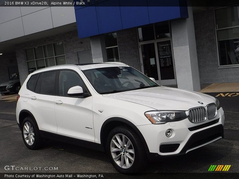 Alpine White / Black 2016 BMW X3 xDrive28i