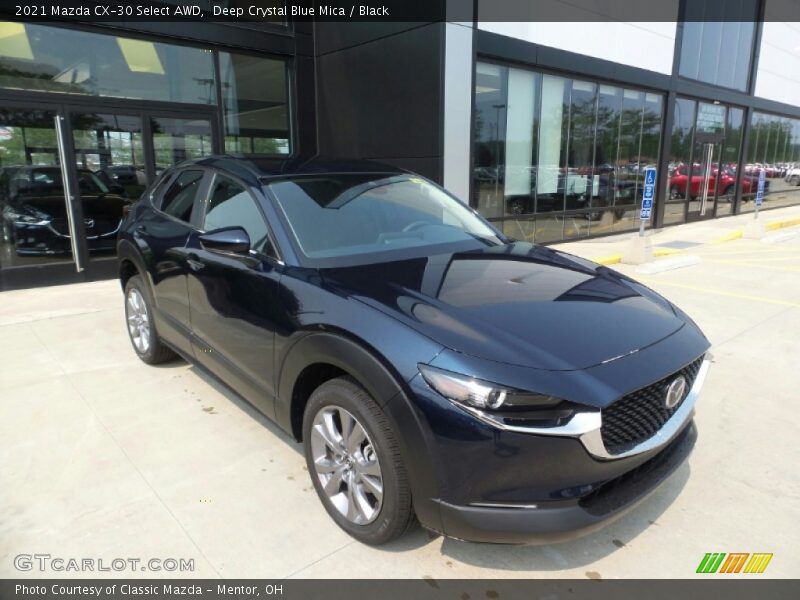 Deep Crystal Blue Mica / Black 2021 Mazda CX-30 Select AWD
