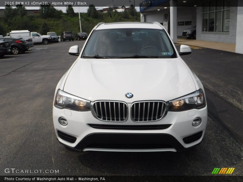 Alpine White / Black 2016 BMW X3 xDrive28i