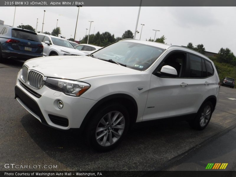 Alpine White / Black 2016 BMW X3 xDrive28i
