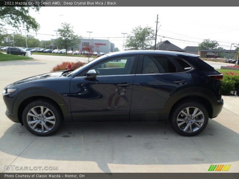 Deep Crystal Blue Mica / Black 2021 Mazda CX-30 Select AWD