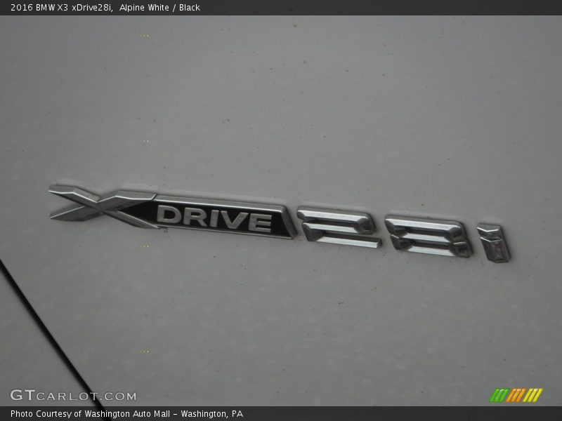 Alpine White / Black 2016 BMW X3 xDrive28i