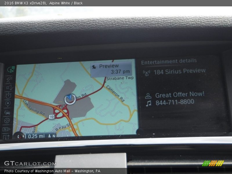 Alpine White / Black 2016 BMW X3 xDrive28i