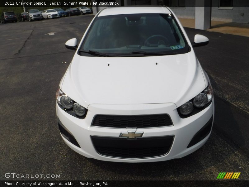 Summit White / Jet Black/Brick 2012 Chevrolet Sonic LT Sedan