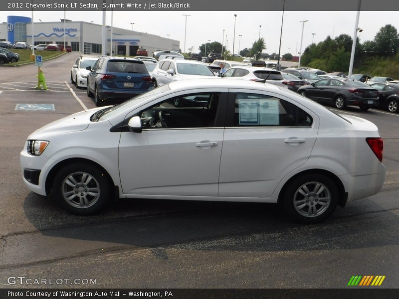 Summit White / Jet Black/Brick 2012 Chevrolet Sonic LT Sedan