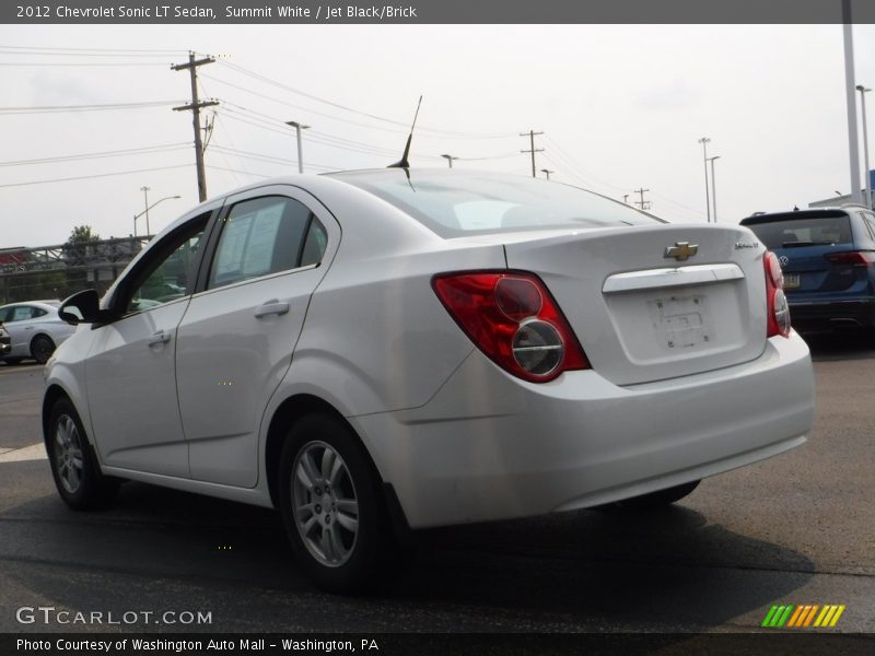 Summit White / Jet Black/Brick 2012 Chevrolet Sonic LT Sedan