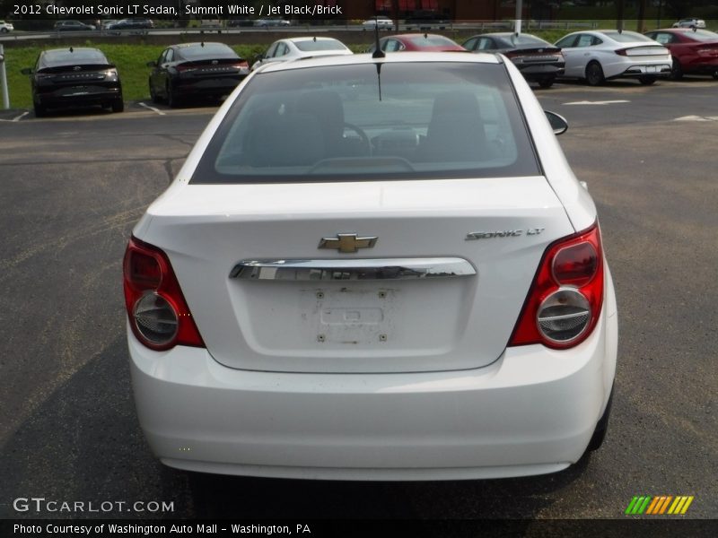 Summit White / Jet Black/Brick 2012 Chevrolet Sonic LT Sedan
