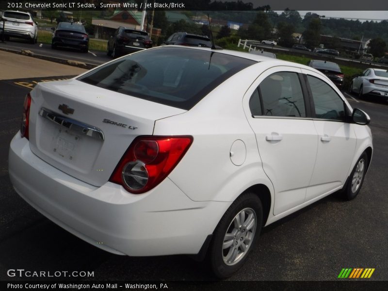 Summit White / Jet Black/Brick 2012 Chevrolet Sonic LT Sedan