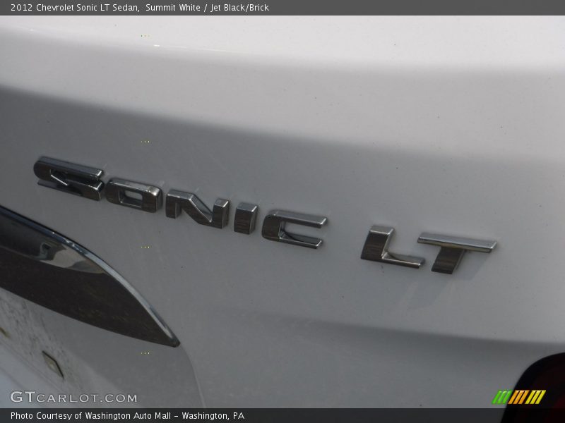 Summit White / Jet Black/Brick 2012 Chevrolet Sonic LT Sedan