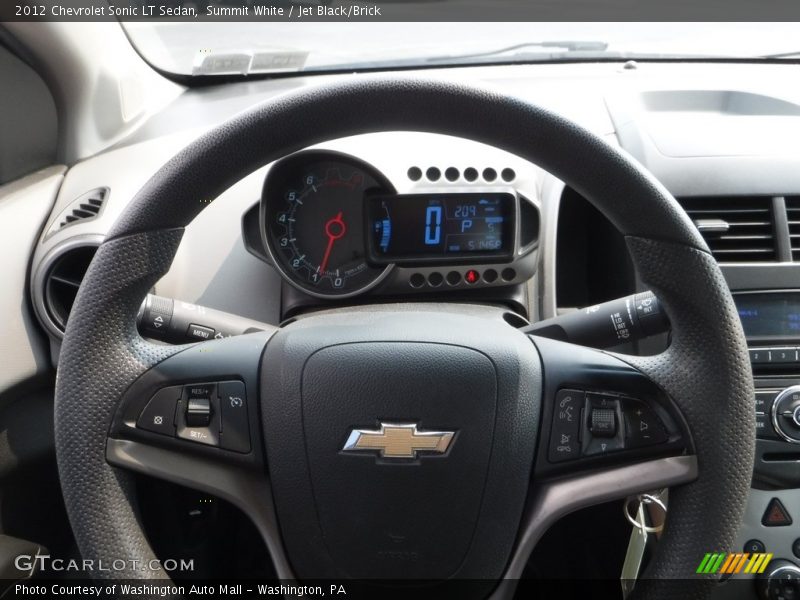 Summit White / Jet Black/Brick 2012 Chevrolet Sonic LT Sedan