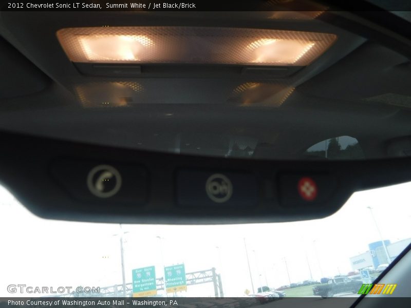 Summit White / Jet Black/Brick 2012 Chevrolet Sonic LT Sedan