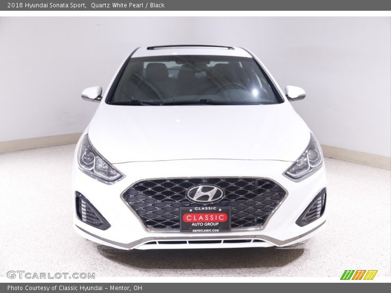 Quartz White Pearl / Black 2018 Hyundai Sonata Sport