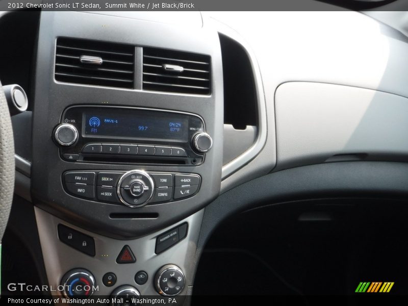 Summit White / Jet Black/Brick 2012 Chevrolet Sonic LT Sedan