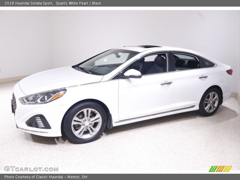 Quartz White Pearl / Black 2018 Hyundai Sonata Sport