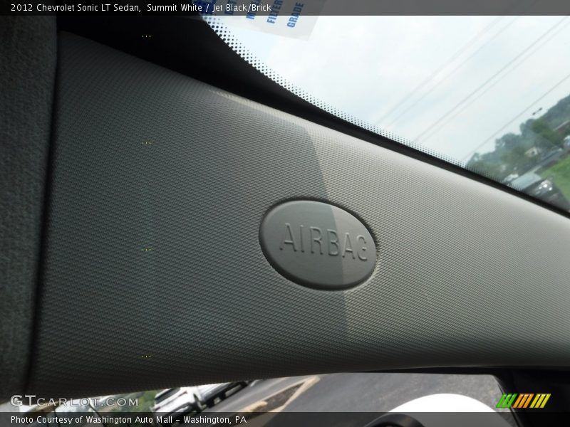 Summit White / Jet Black/Brick 2012 Chevrolet Sonic LT Sedan