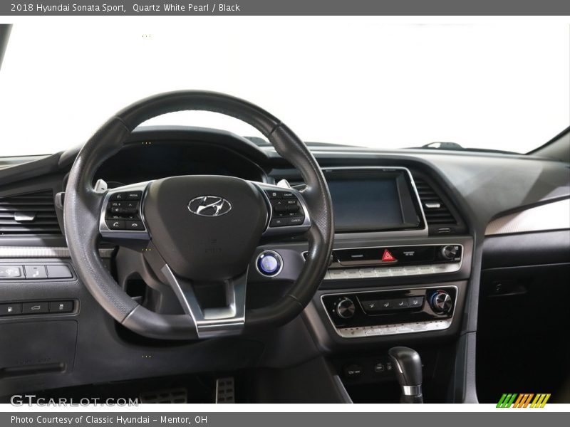 Quartz White Pearl / Black 2018 Hyundai Sonata Sport